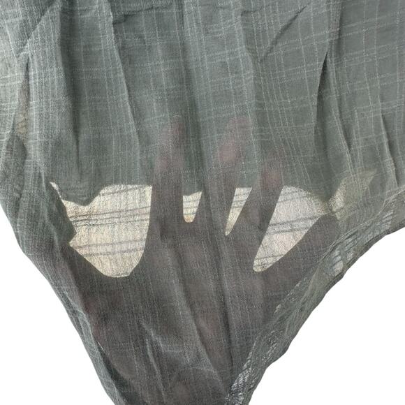 NWT 14th & Union Women's Size Small Grey Top Popover Tunic Blouse Semi Sheer - Picture 4 of 10